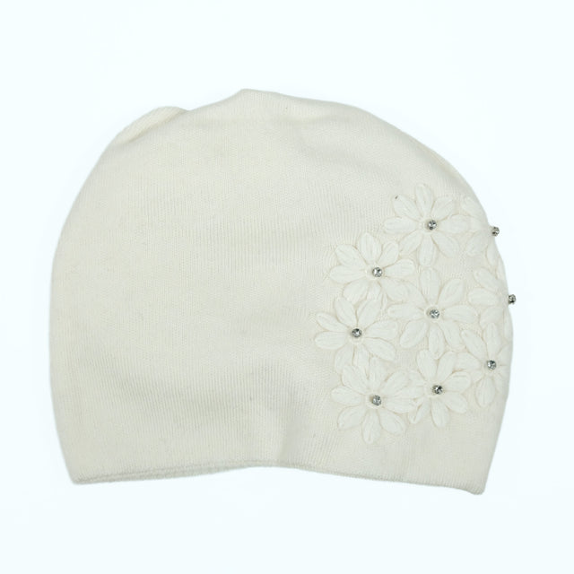 Adult Floral Embroidered Beanie