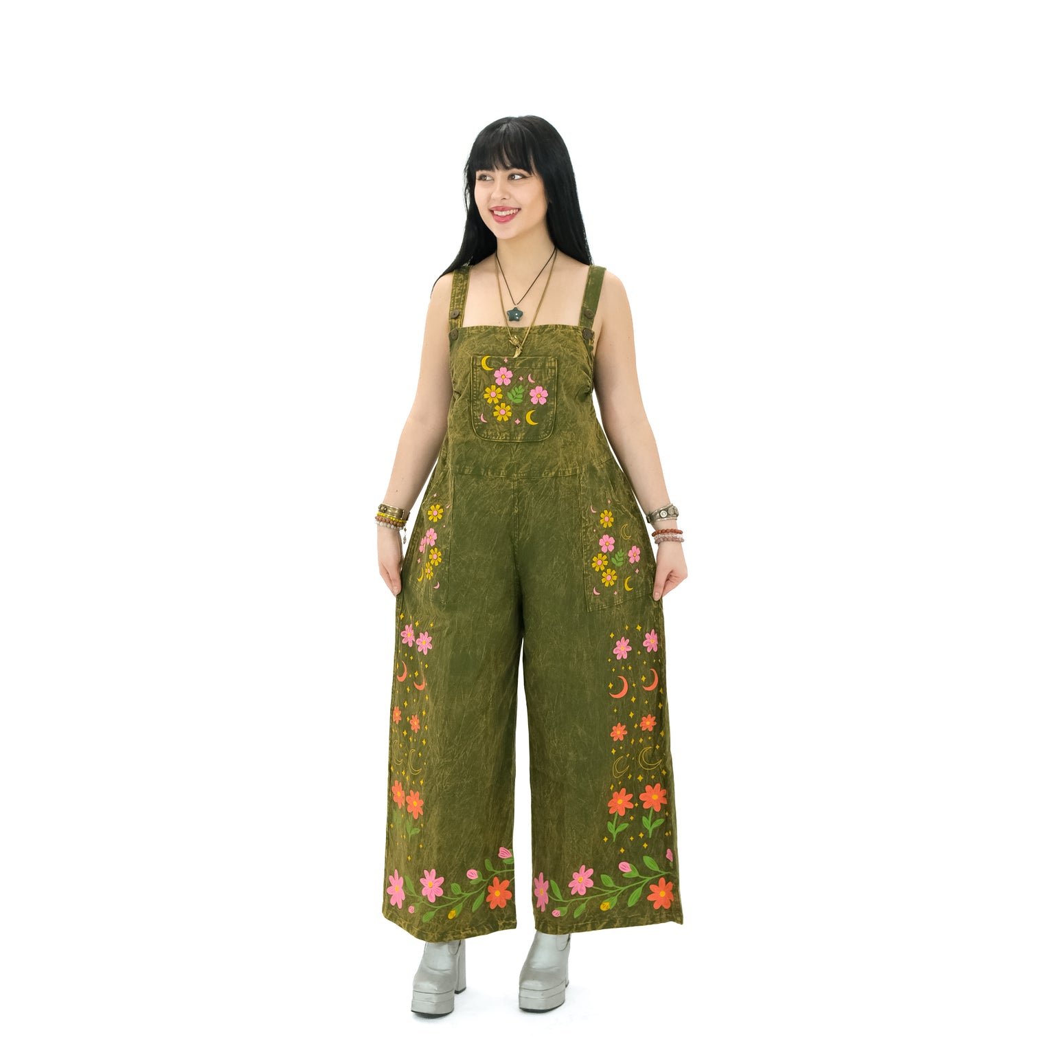 Stonewashed Cotton Celestial Jumpsuit