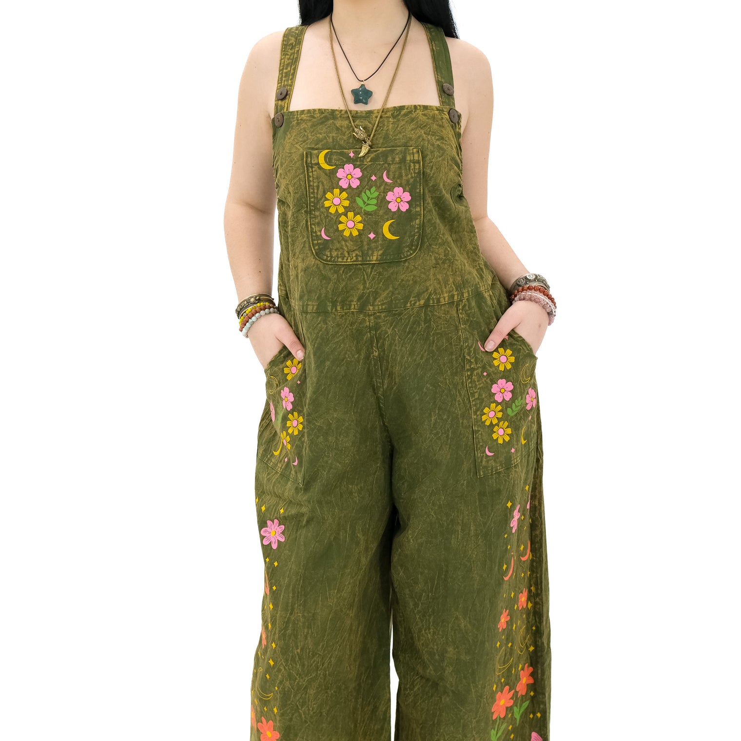 Stonewashed Cotton Celestial Jumpsuit