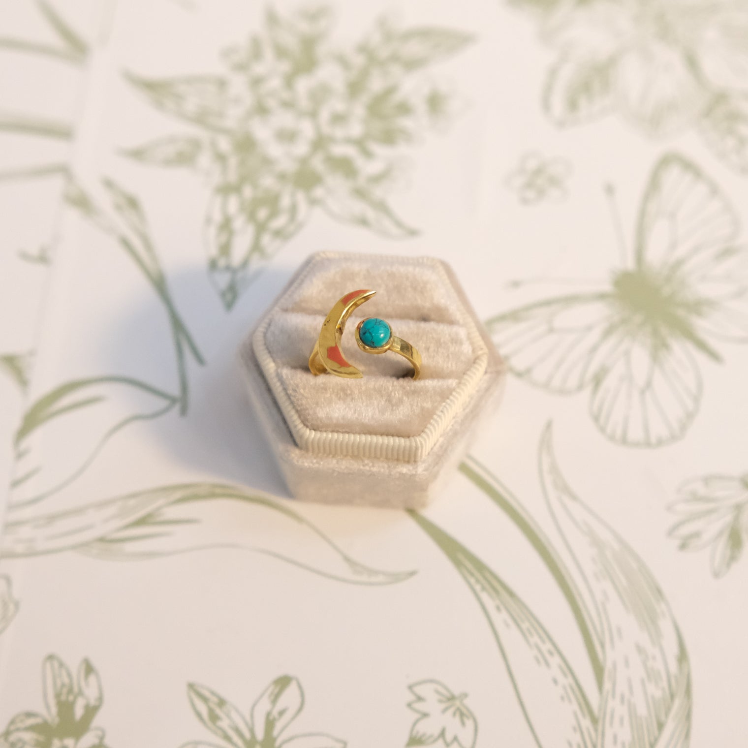 Crescent Moon Statement Ring