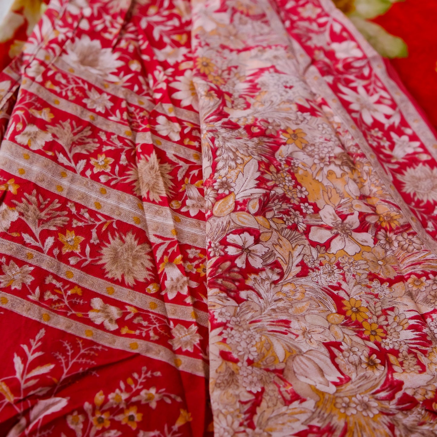Recycled Sari Flowy Wrap Skirt