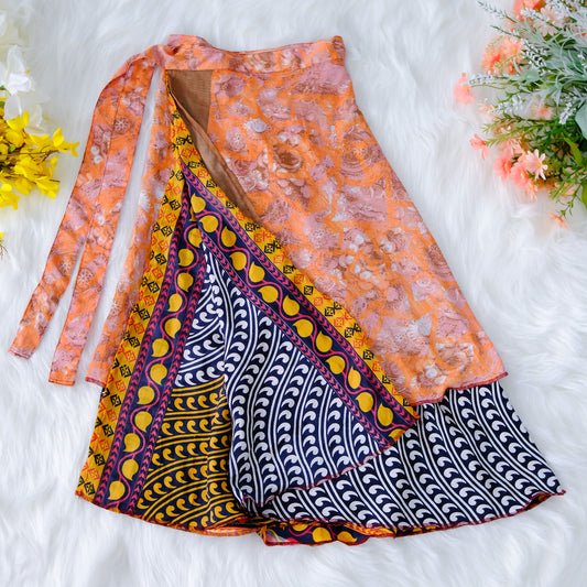 One of a Kind Recycled Sari Wrap Skirt