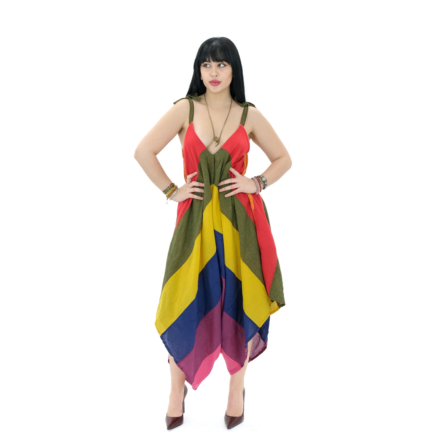 Rainbow Pride Flowy Cotton Jumpsuit