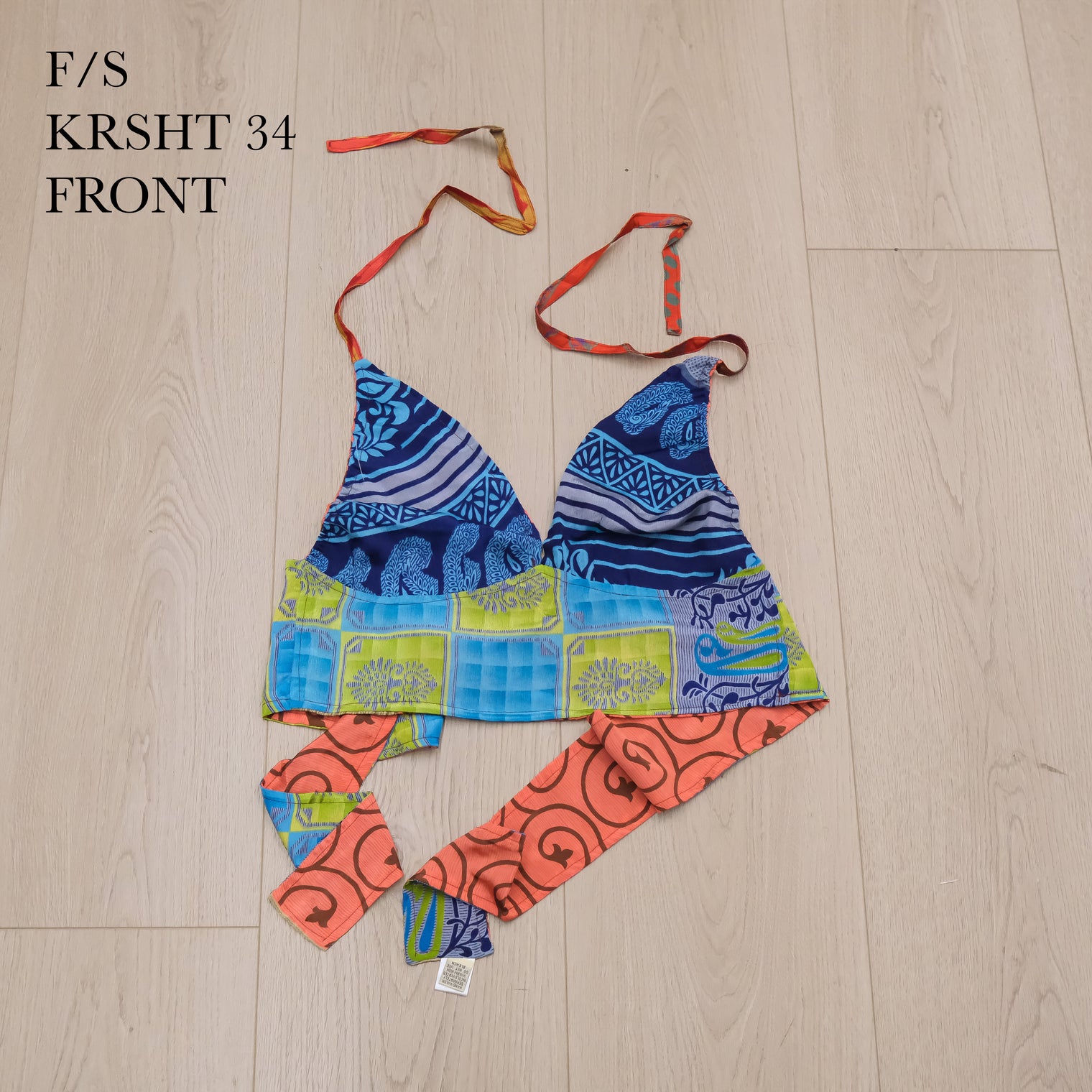 Reversible Patchwork Sari Bralette