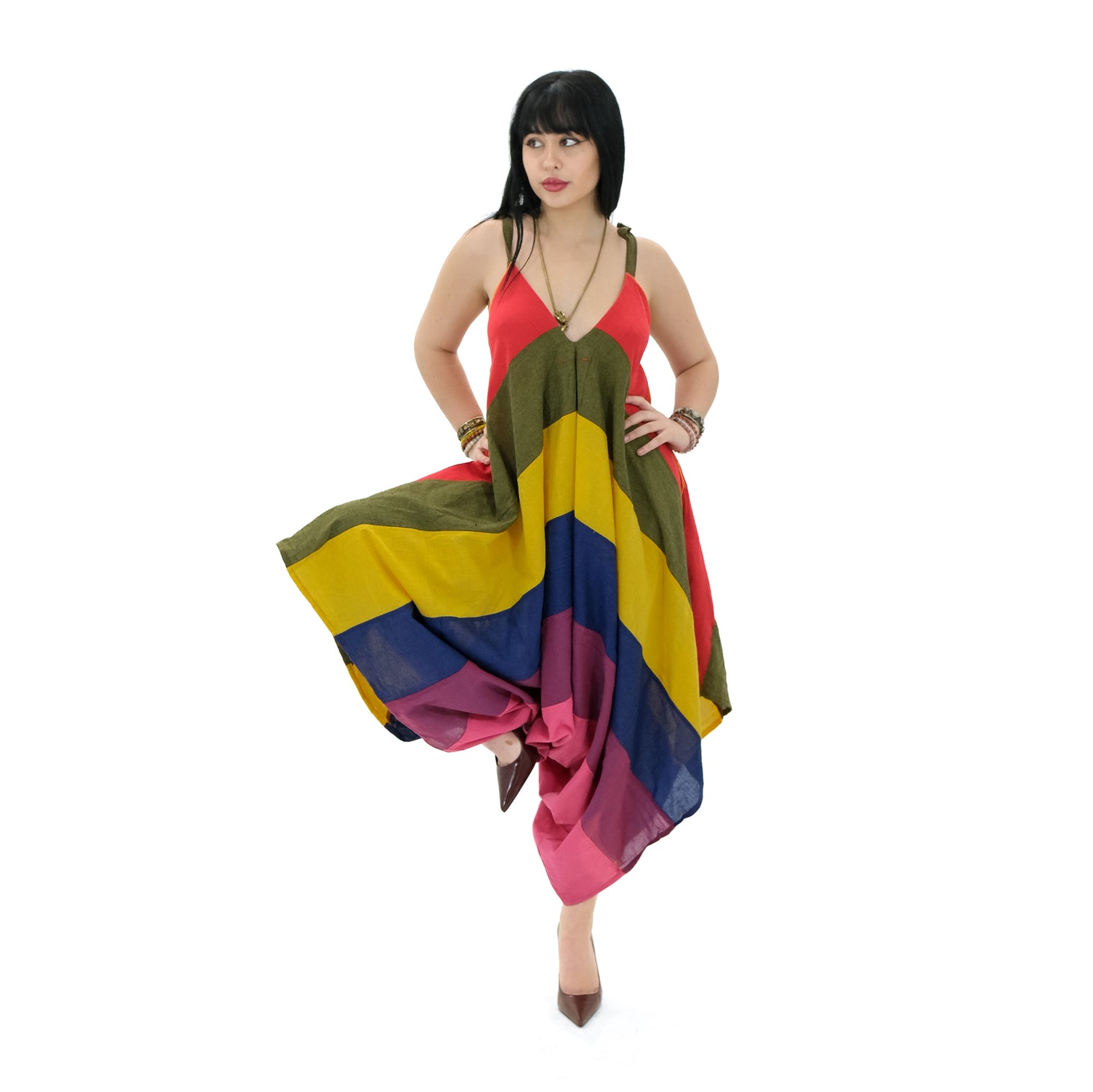 Rainbow Pride Flowy Cotton Jumpsuit