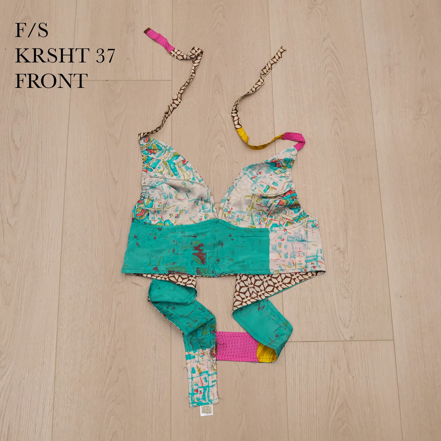 Reversible Patchwork Sari Bralette