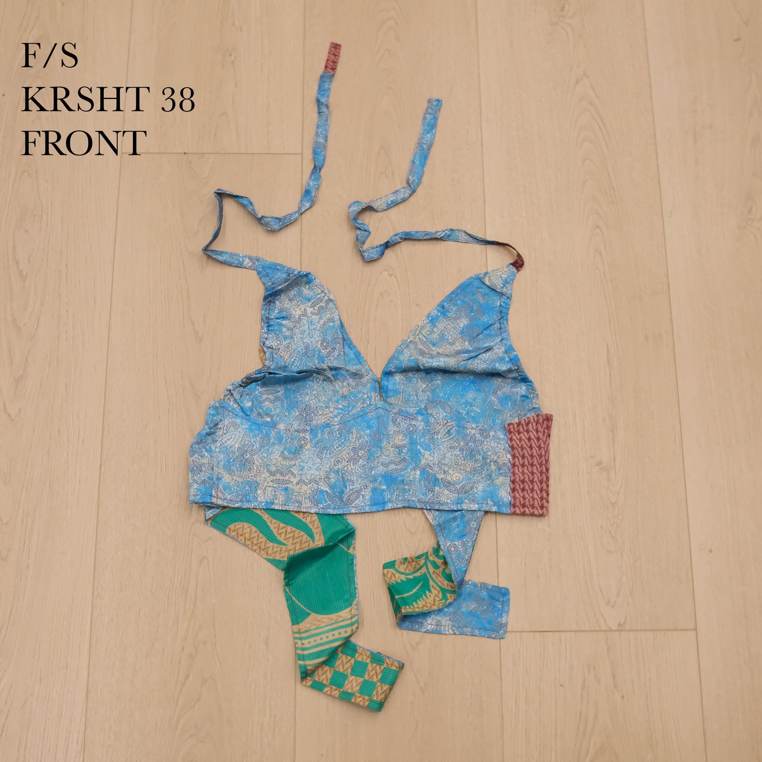 Patchwork Reversible Sari Bralette