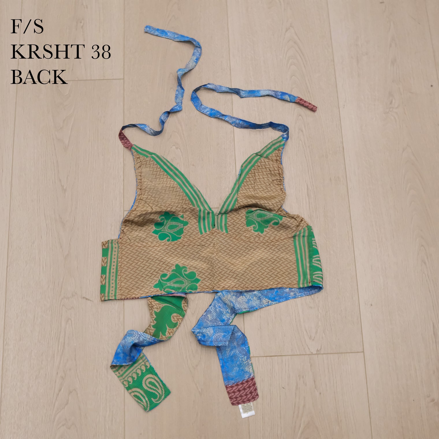 Patchwork Reversible Sari Bralette