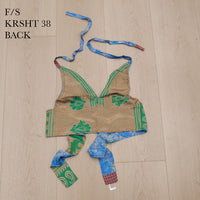 Patchwork Reversible Sari Bralette