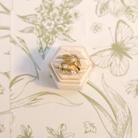 Golden Feather Adjustable Ring