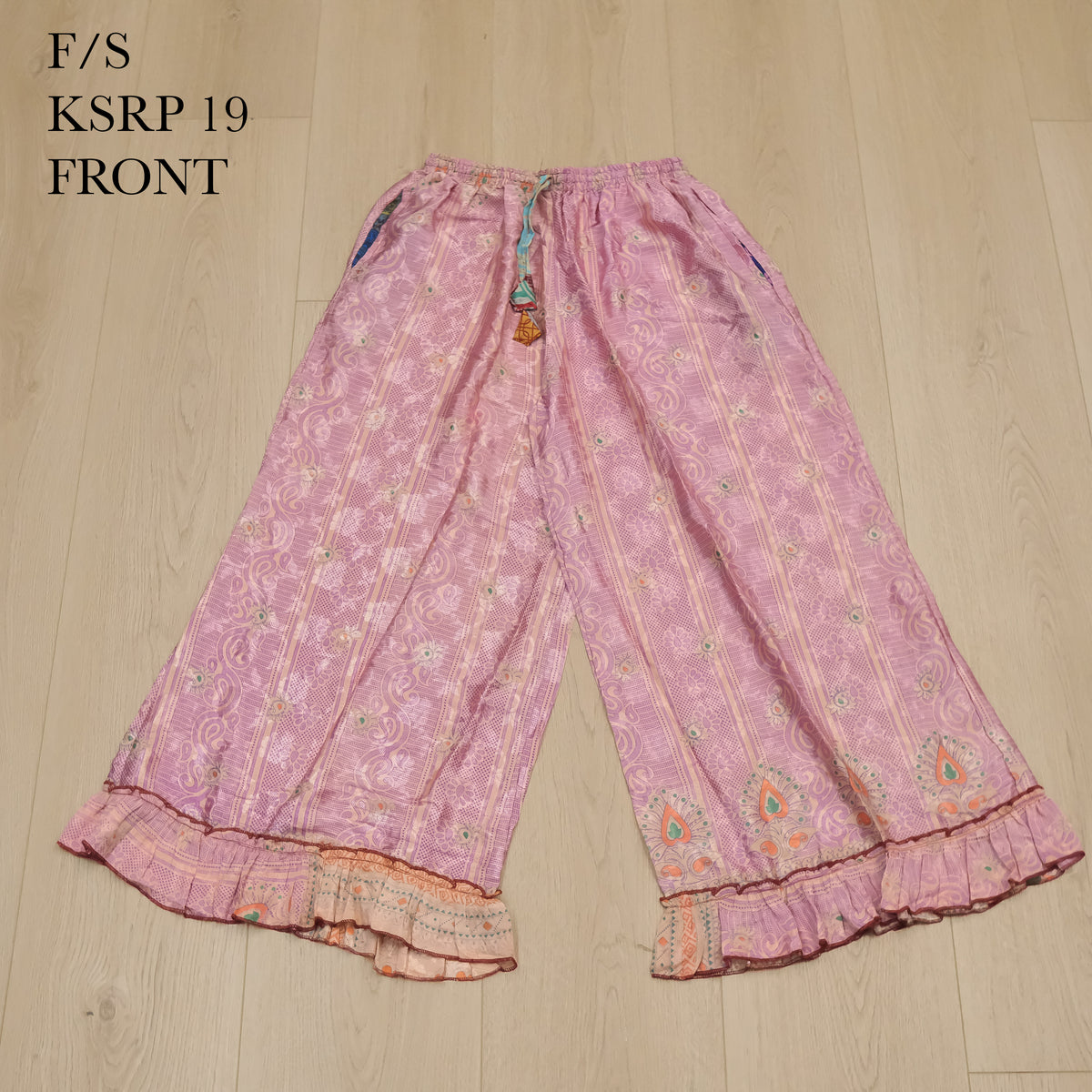One of a Kind Recycled Sari Flowy Boho Pants