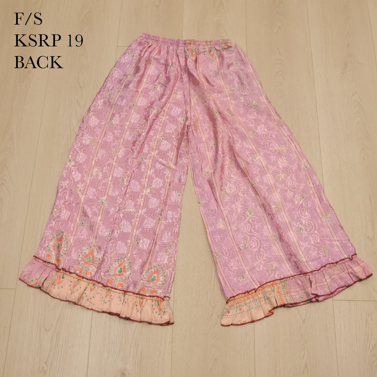 One of a Kind Recycled Sari Flowy Boho Pants