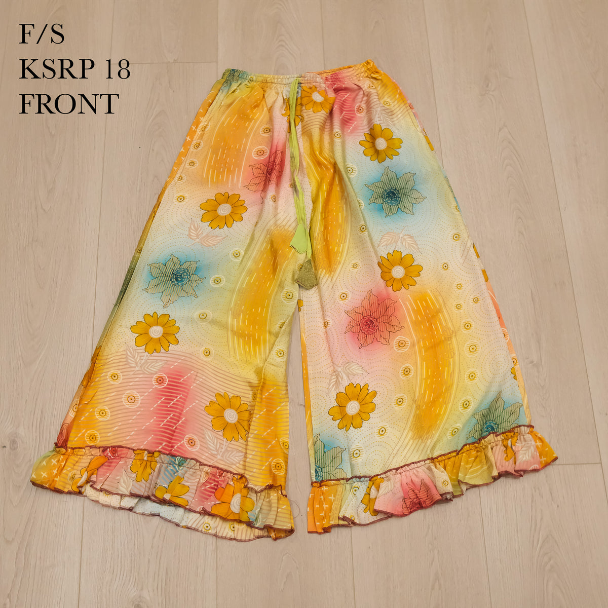 One of a Kind Recycled Sari Flowy Boho Pants