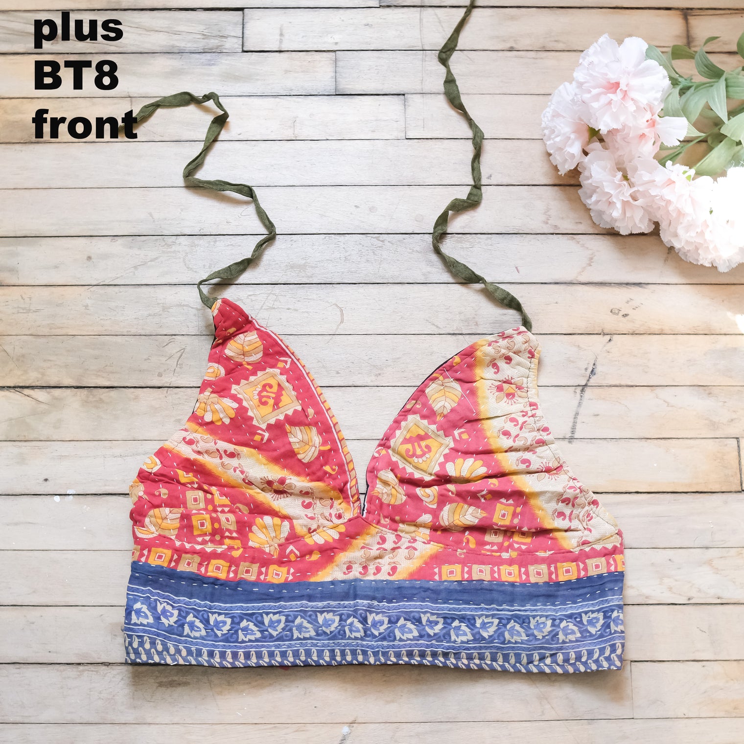 Kantha Plus Size Reversible Halter Top