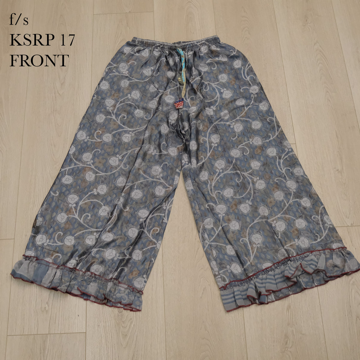Handmade Recycled Sari Wide Leg Pants
