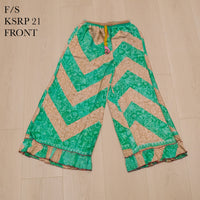 Handmade Recycled Sari Wide Leg Pants