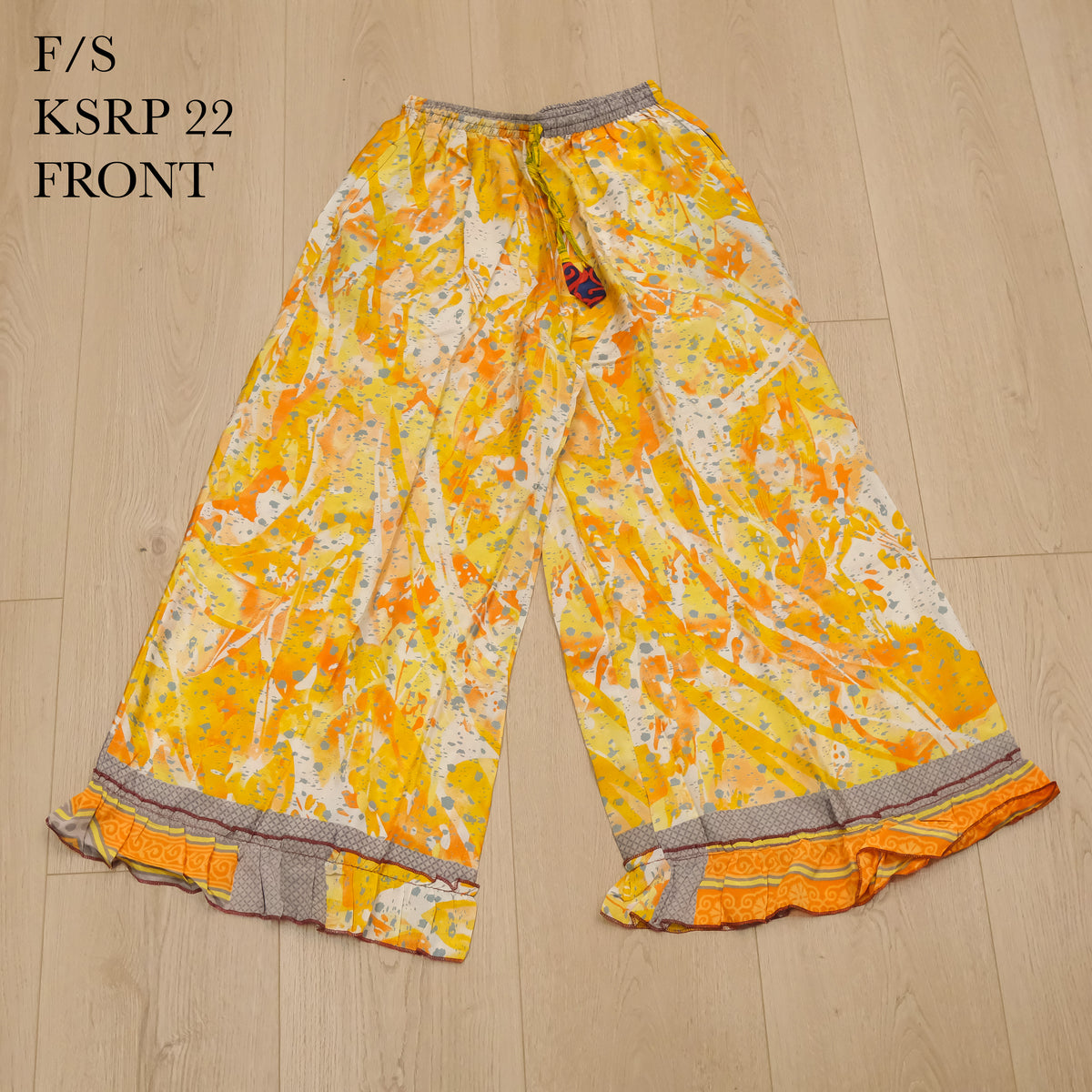 Handmade Recycled Sari Wide Leg Pants