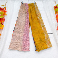 Kantha Wide Leg Boho  Pants