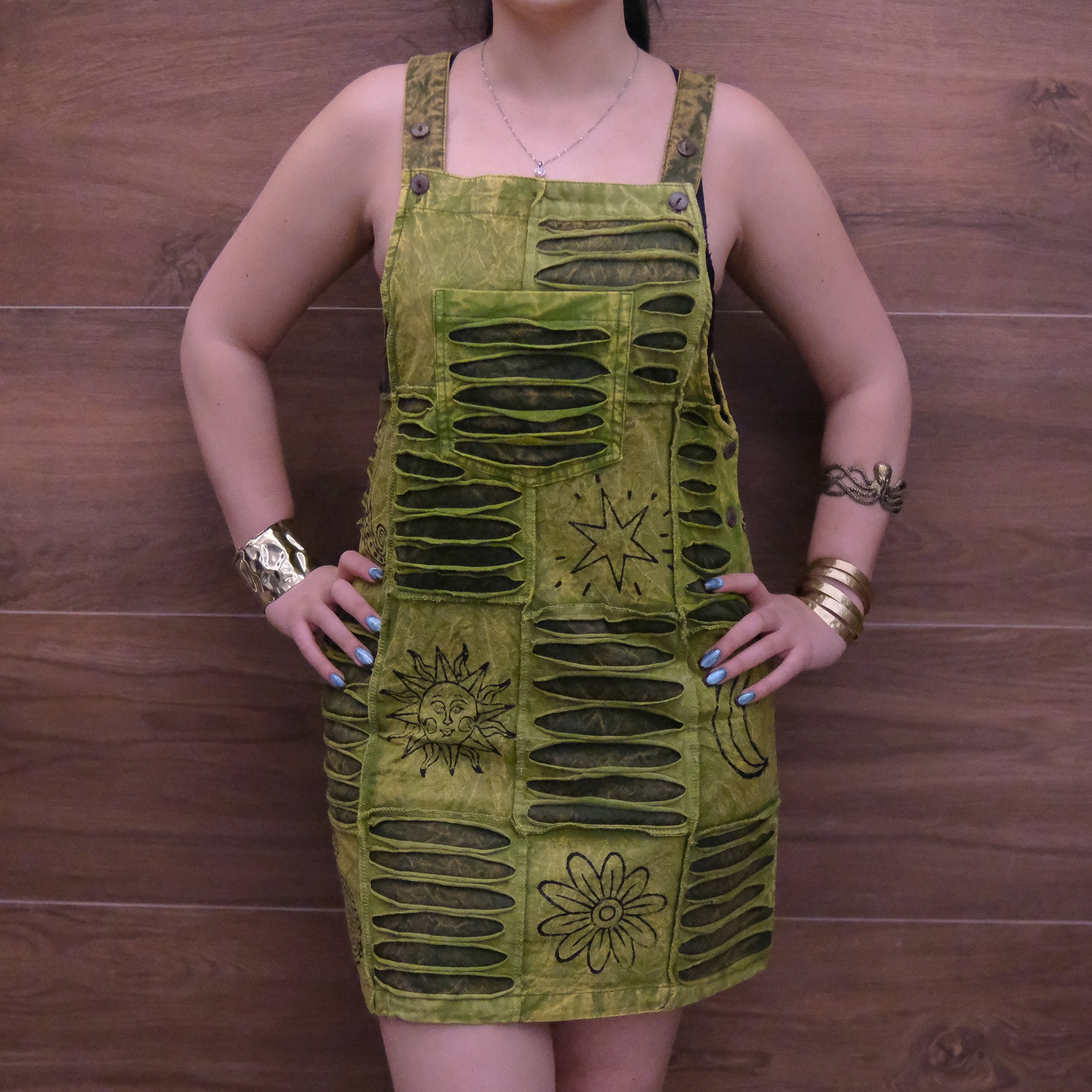 Patchwork Ribbed Cotton Mini Dress