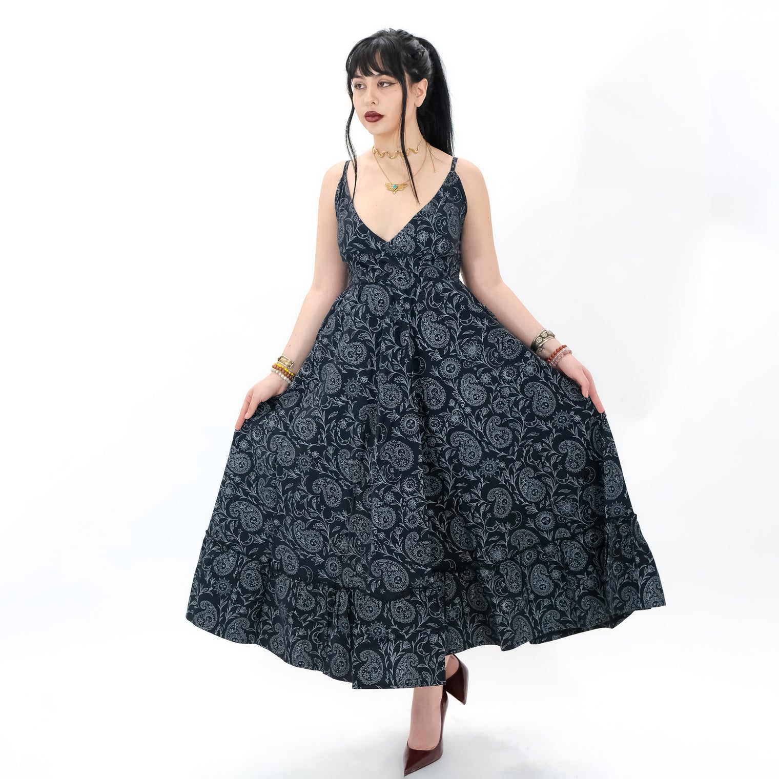 Cottage Bloom Paisley Maxi Dress