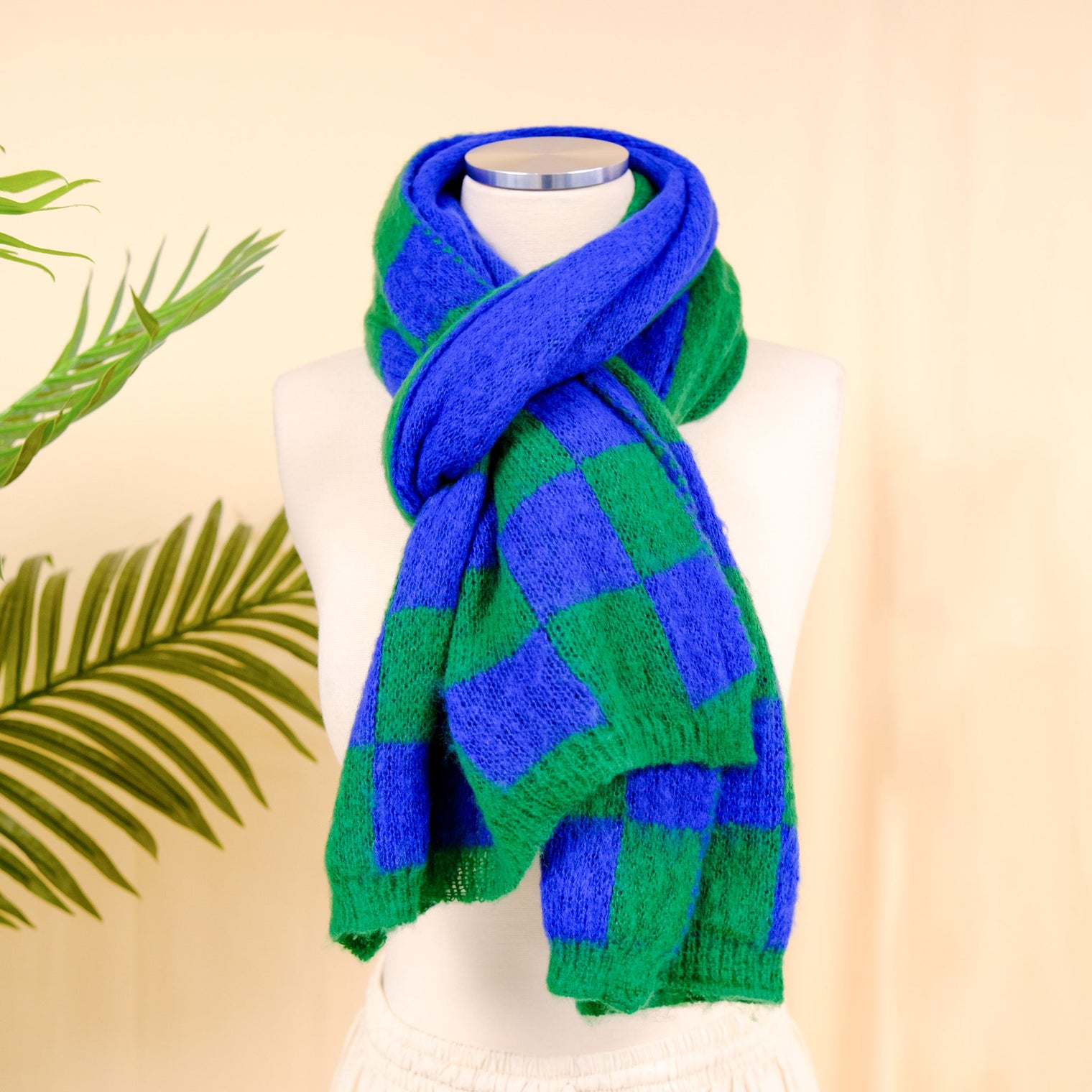 Plaid Long Cashmere Feel  Oversized Scarfs(Pack of 12)