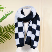 Plaid Long Cashmere Feel  Oversized Scarfs(Pack of 12)