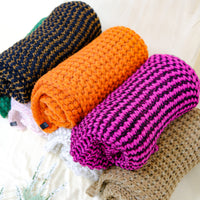 Hand Knitted Wool Blend Long Scarfs (Pack of 10)