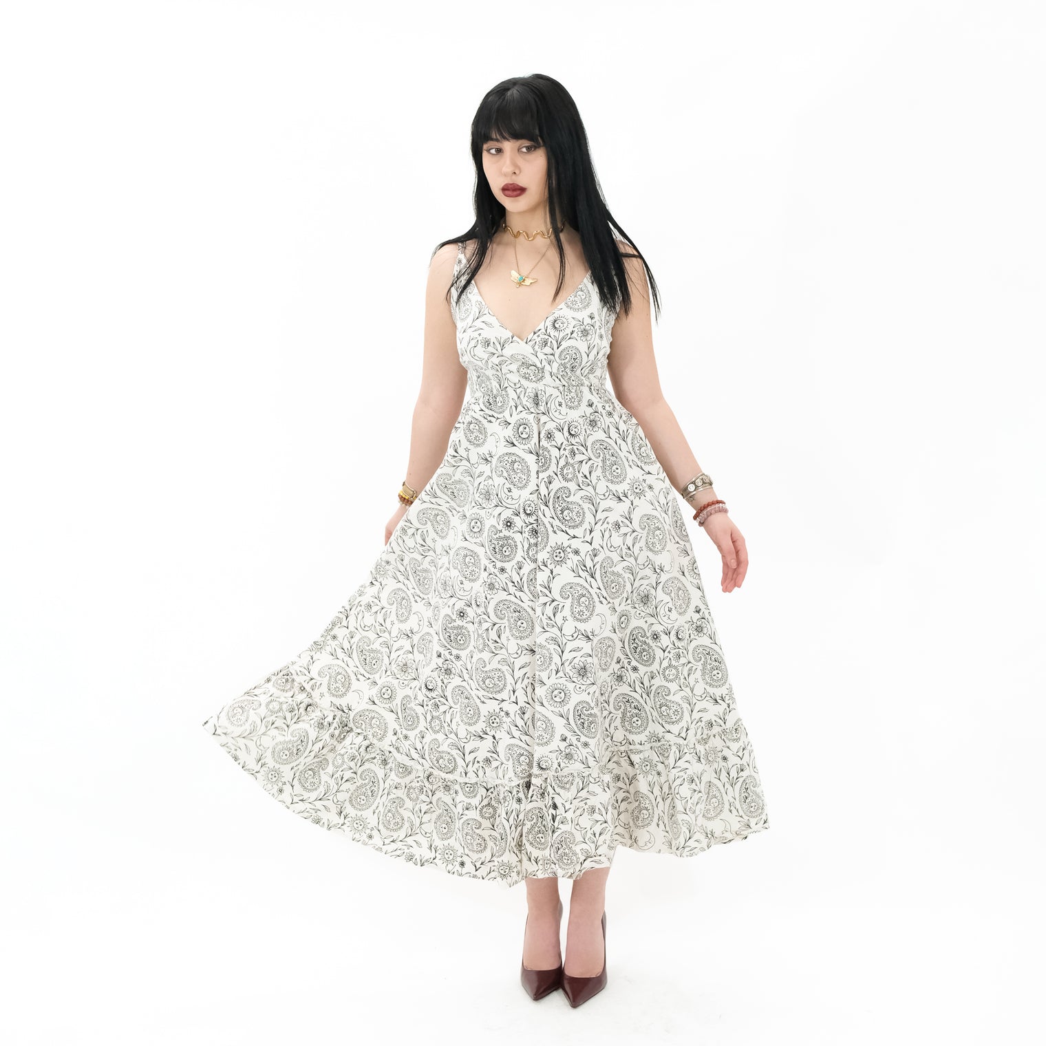 Cottage Bloom Paisley Maxi Dress