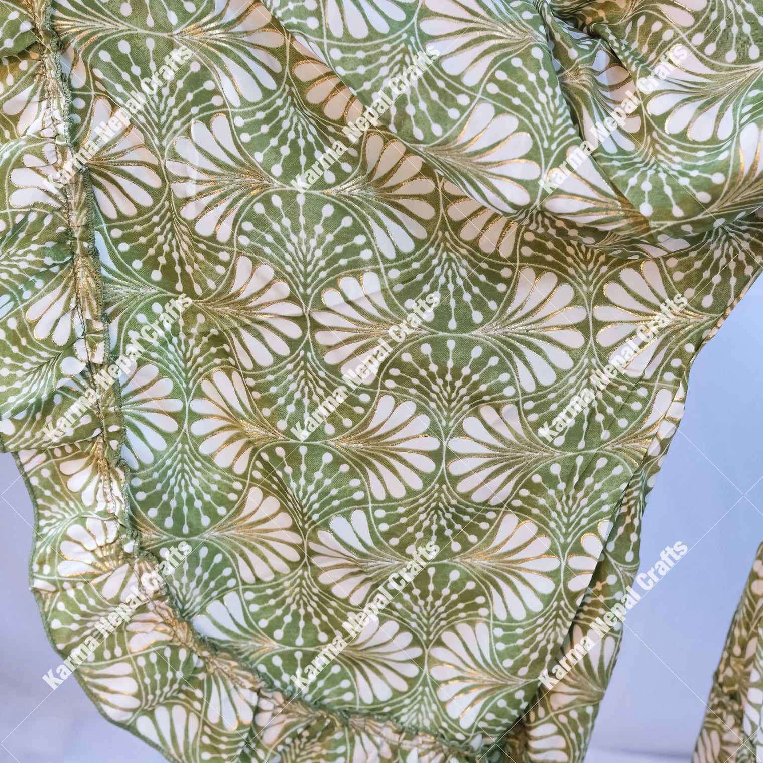 Willow Whisper Skirt with Ruffle Sleeve Top