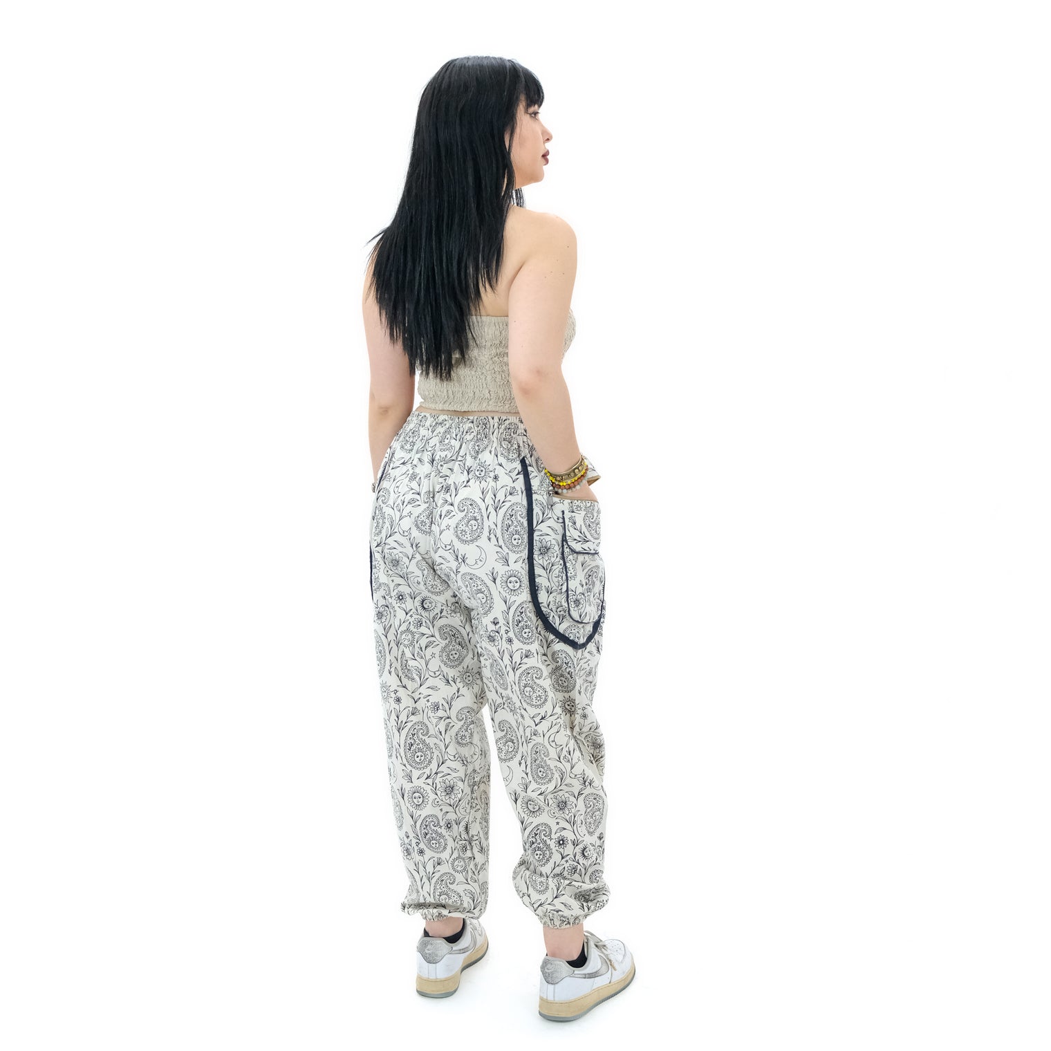 Cotton Paisley Boho Baggy Pants