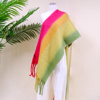 Long Plaid Chunky Scarfs with Fringe