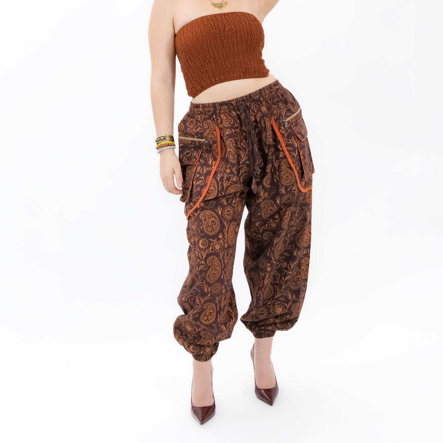 Cotton Paisley Boho Baggy Pants