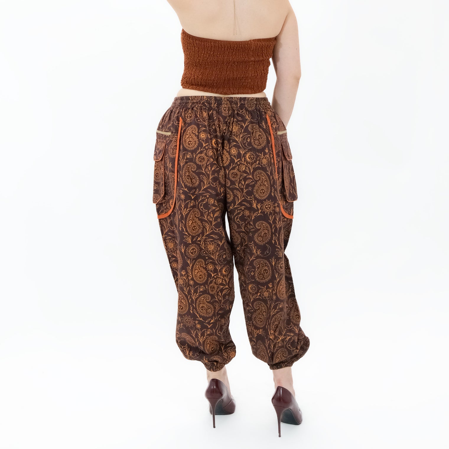 Cotton Paisley Boho Baggy Pants