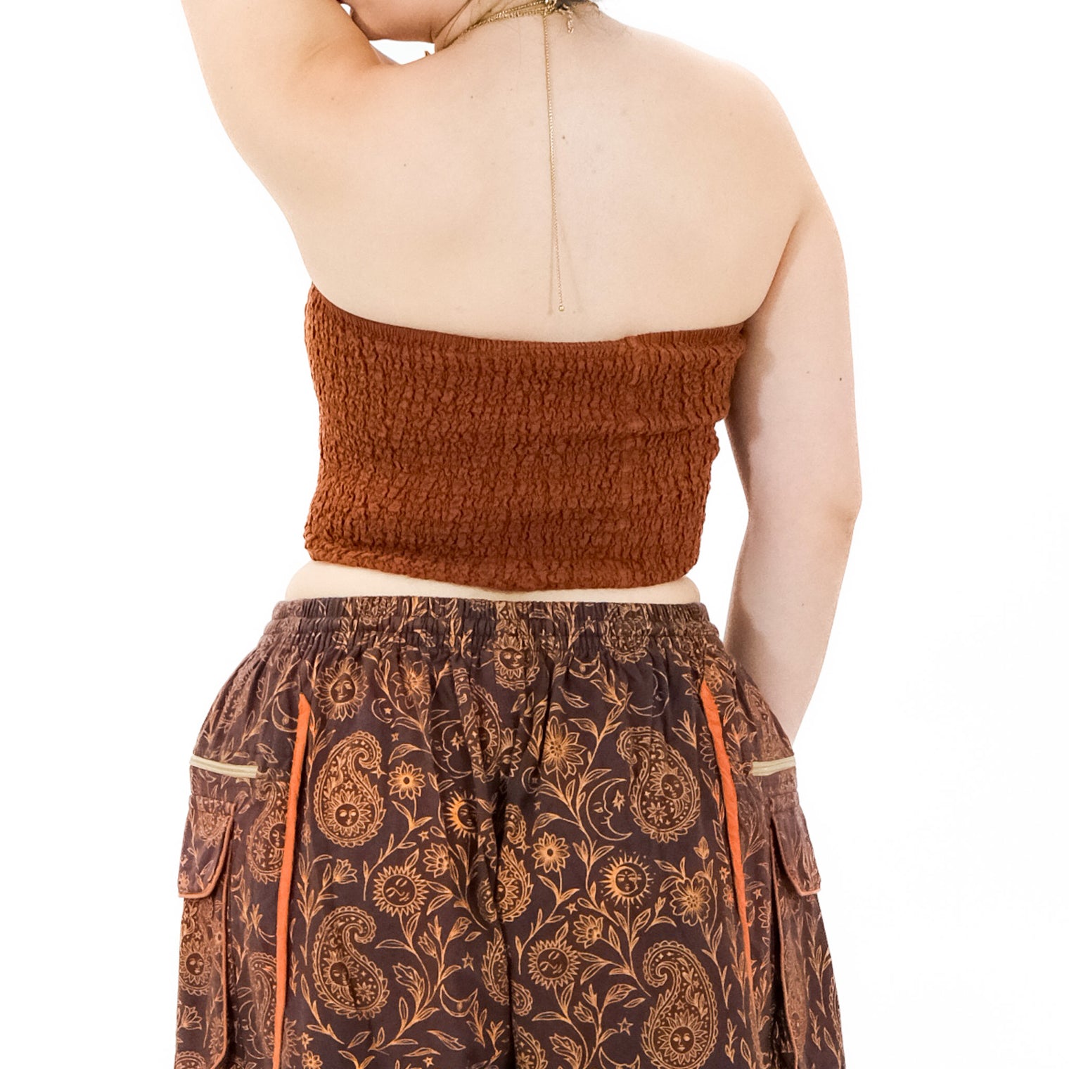 Smocked Bandeau Cotton  Tube Top