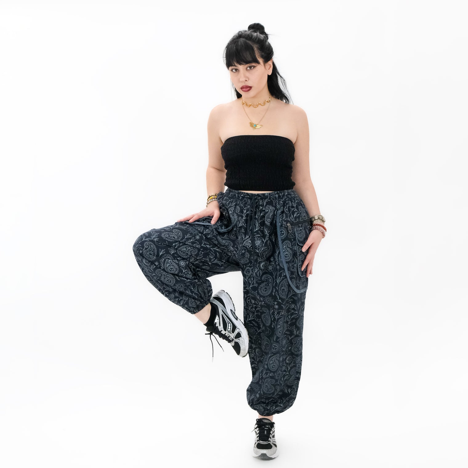 Cotton Paisley Boho Baggy Pants