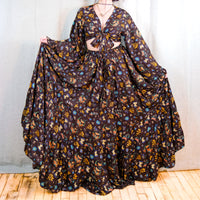 Forest Whisper Skirt with Ruffle Sleeve Top