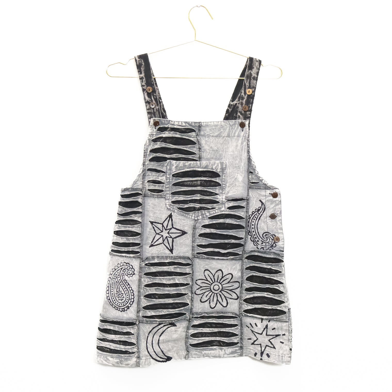 Patchwork Ribbed Cotton Mini Dress
