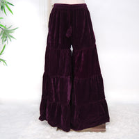Velvet Dream Tiered Flowy Pants