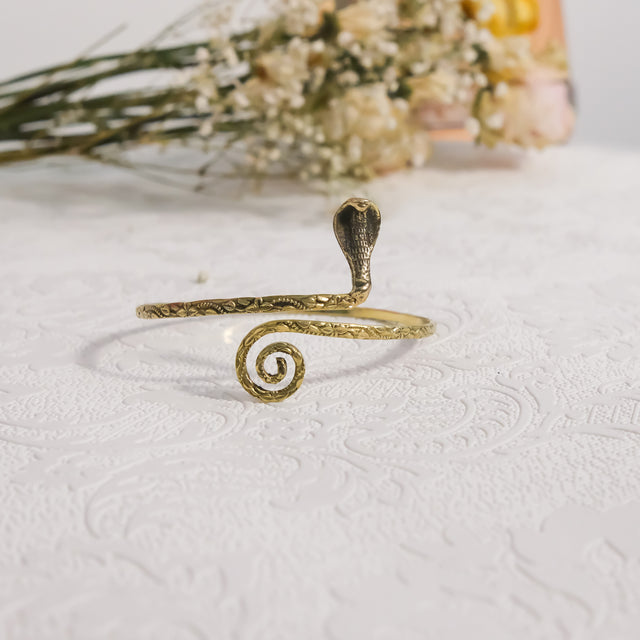 Gold Snake Arm Cuff Bracelet