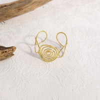 Golden Spiral Cuff Bracelet