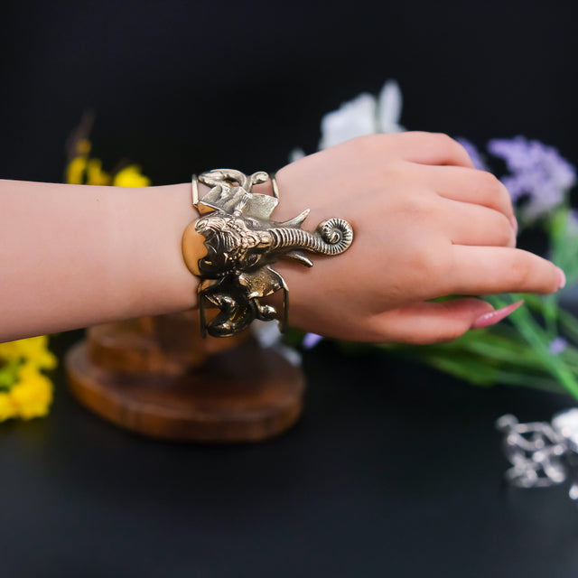 Boho Elephant Metal Bracelet