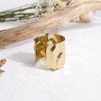 Hammered Gold Cuff Bracelet