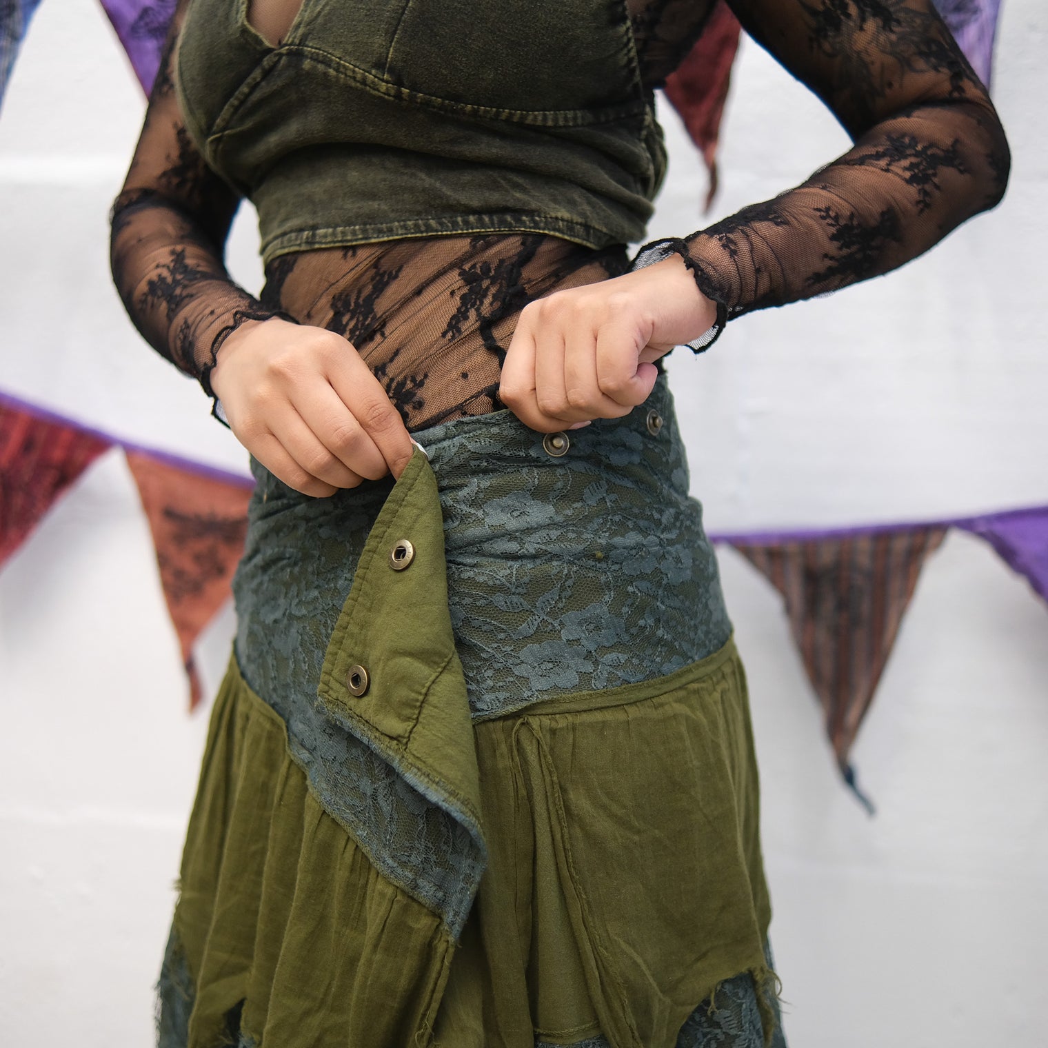 Dusty Moon Layered Wrap Skirt