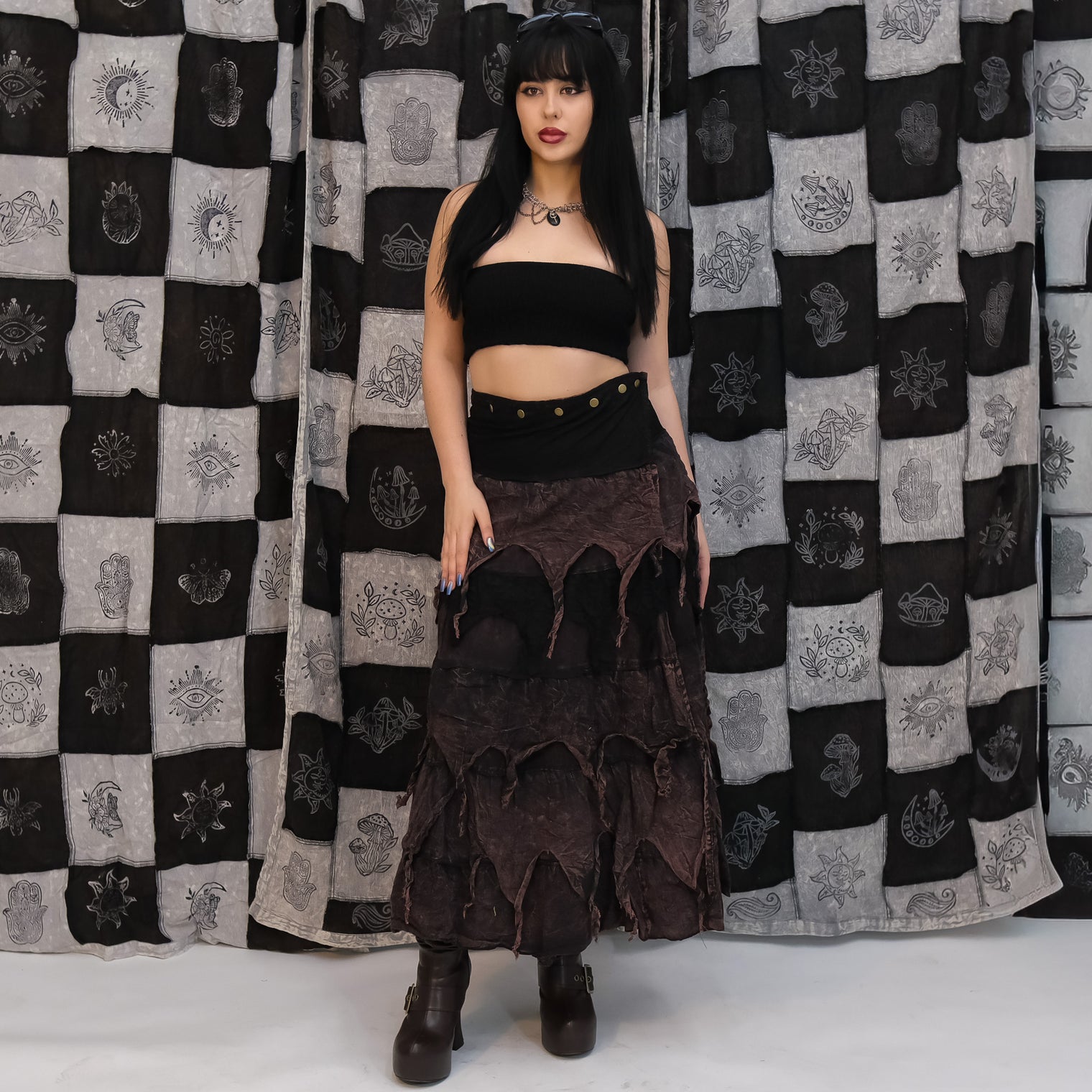 Dusty Moon Layered Wrap Skirt