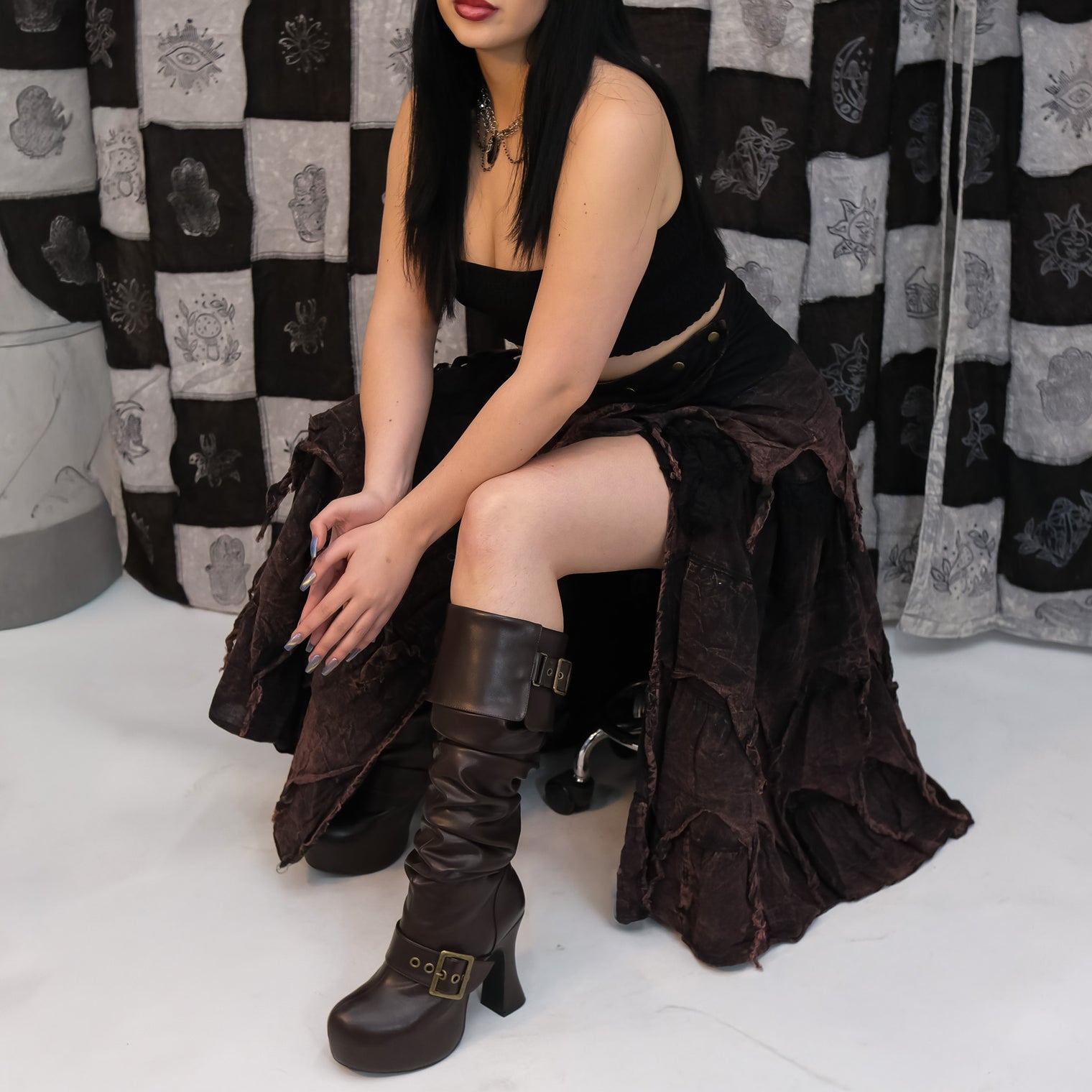 Dusty Moon Layered Wrap Skirt