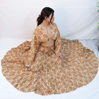 Willow Whisper Skirt with Ruffle Sleeve Top