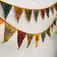 Colorful Boho Patchwork Cotton Pennant Garland
