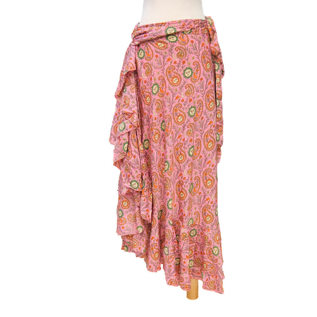 Flowy Sun Celestial Paisley Boho Wrap Skirt