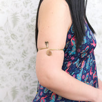 Gold Snake Arm Cuff Bracelet