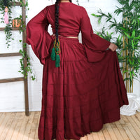 Solstice Skirt with Ruffle Sleeve Top